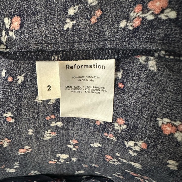 Reformation Gavin Dress: Blue Size 2 - Picture 5 of 5